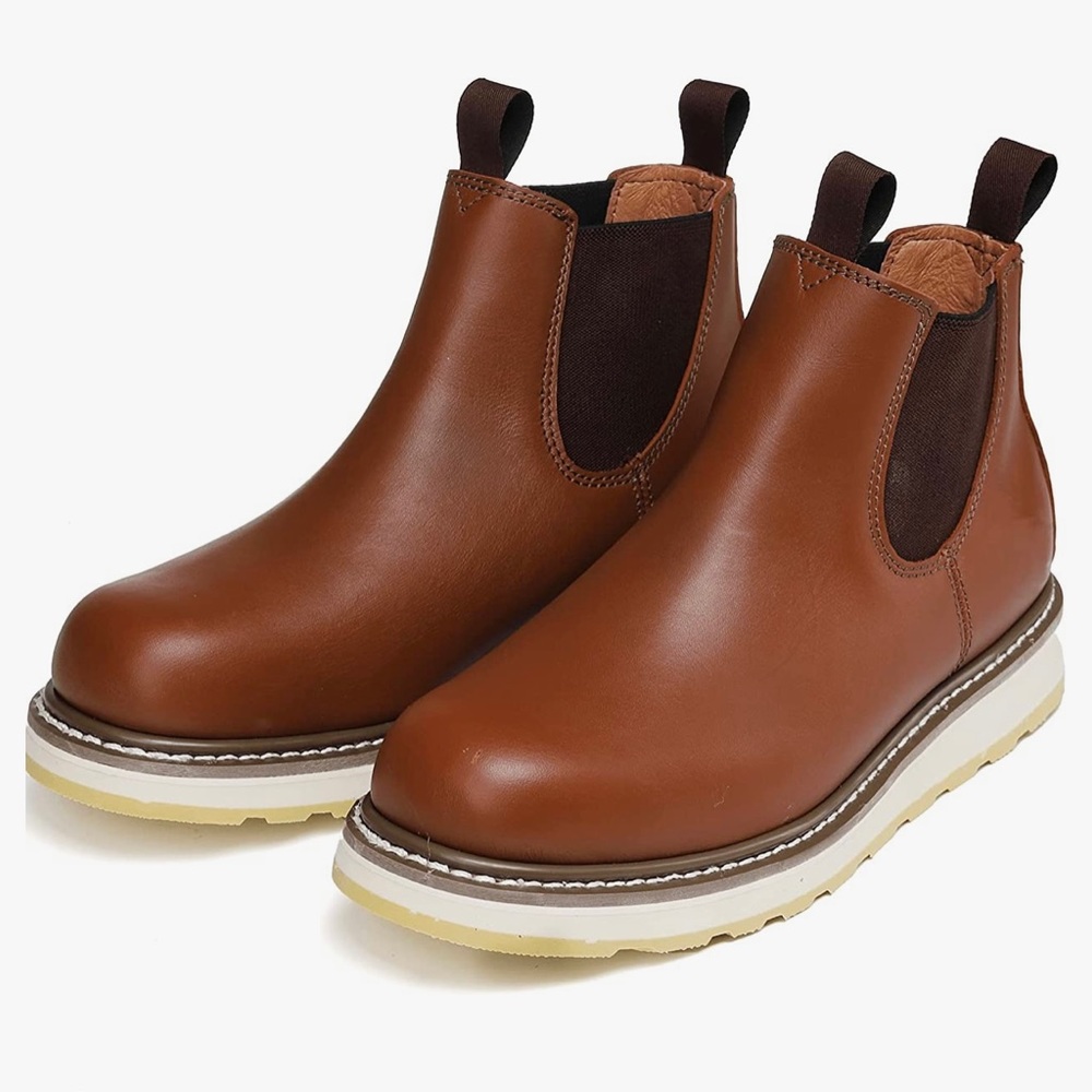 DieHard Men's Chelsea Double Gore Pull-On Soft Toe Work Boots-Brown 84985, (9.5)